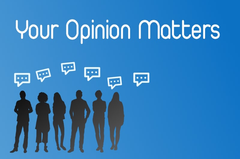 Your Opinion Matters: group of people with speech bubbles