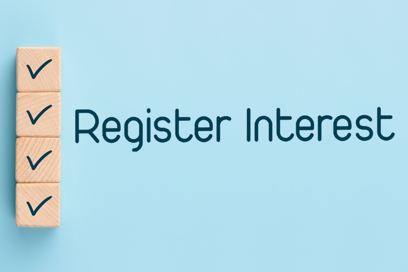 Register Interest sign
